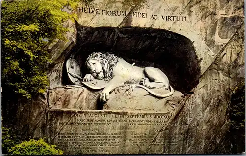 38099 - Schweiz - Luzern , Löwendenkmal - nicht gelaufen