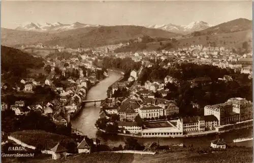 38108 - Schweiz - Baden , Generalansicht , Panorama - nicht gelaufen
