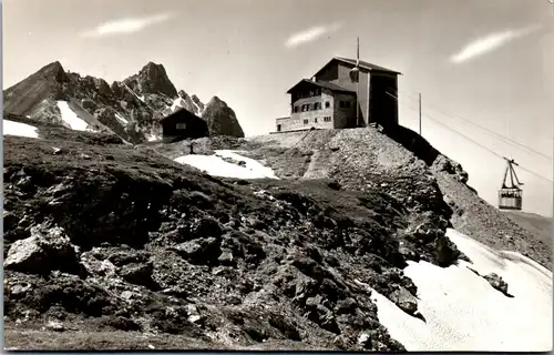 38121 - Schweiz - Luftseilbahn Klosters Gotschnagrat , Parsenn , Bergstation mit Casanna - gelaufen 1953