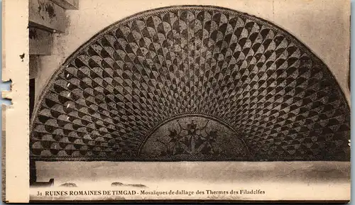 38124 - Algerien - Ruines Romaines de Timgad , Mosaiques de dallage des Thermes des Filadelfes - nicht gelaufen