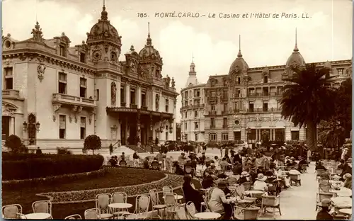 38134 - Monaco - Monte Carlo , Le Casino et l'Hotel de Paris - nicht gelaufen
