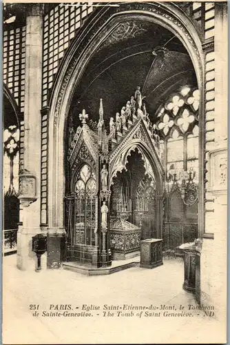 38138 - Frankreich - Paris , Eglise Saint Etienne du Mont , le Tombeau de Sainte Genevieve - nicht gelaufen