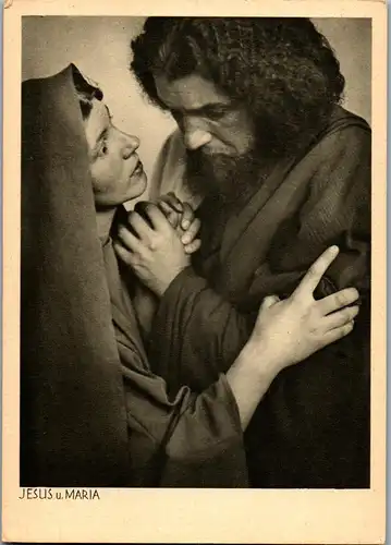 38140 - Deutschland - Passionsspiele Oberammergau 1930 , Jesus und Maria , Abschied - nicht gelaufen