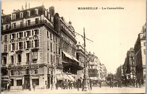 38152 - Frankreich - Marseille , La Cannebiere - nicht gelaufen