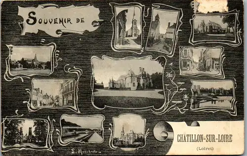 38158 - Frankreich - Chatillon Sur Loire , Mehrbildkarte - gelaufen