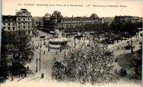 38168 - Frankreich - Paris , Ensemble de la Place de la Republique - nicht gelaufen