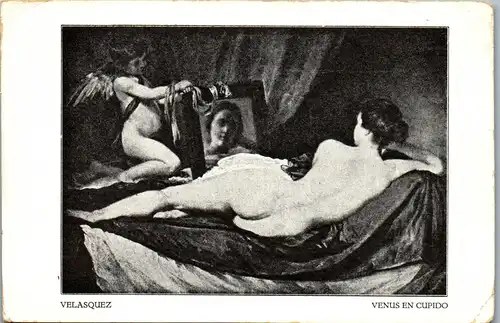 38186 - Künstlerkarte - Velasquez , Venus en Cupido - nicht gelaufen