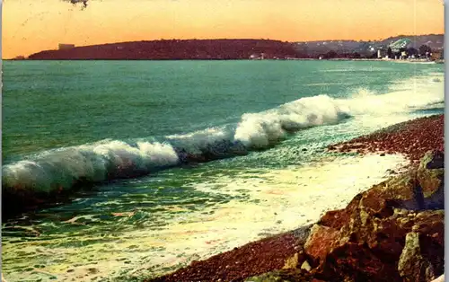 38201 - Künstlerkarte - Meer , Strand - gelaufen 1911