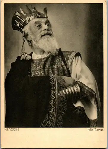 38230 - Deutschland - Passionsspiele Oberammergau 1930 , Herodes , Hans Mayr  - nicht gelaufen