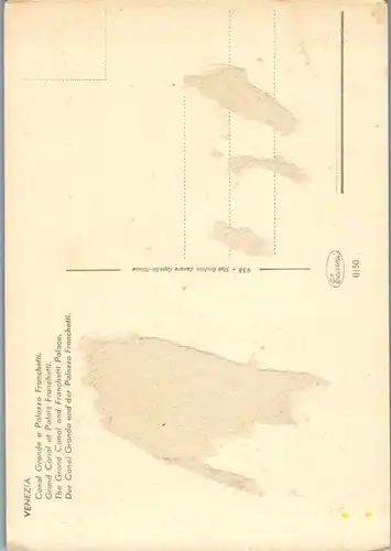 38233 - Künstlerkarte - Venezia , Canal Grande e Palazzo Franchetti - nicht gelaufen