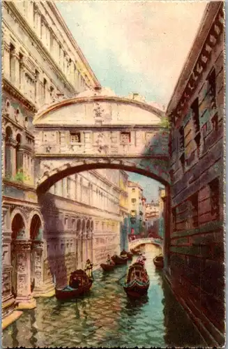 38243 - Künstlerkarte - Venezia , Ponte dei Sospiri - nicht gelaufen