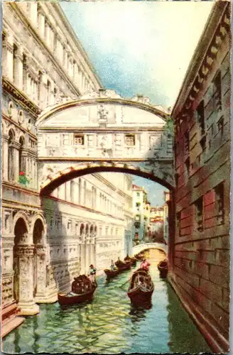 38245 - Künstlerkarte - Venezia , Ponte dei Sospiri - nicht gelaufen