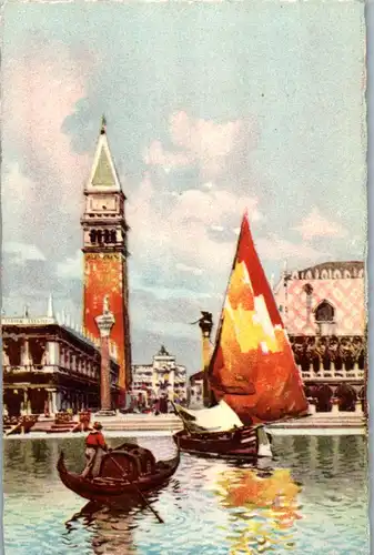 38246 - Künstlerkarte - Venezia , La Piazzetta dalla Laguna - nicht gelaufen
