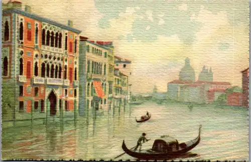 38249 - Künstlerkarte - Venezia , Canal Grande , Palazzo Franchetti - nicht gelaufen
