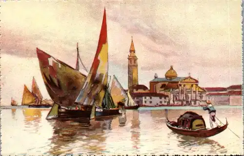 38251 - Künstlerkarte - Venezia , Isola di S. Giorgio - nicht gelaufen