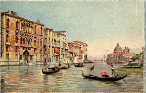 38253 - Künstlerkarte - Venezia , Canal Grande e Chiesa della Salute - nicht gelaufen