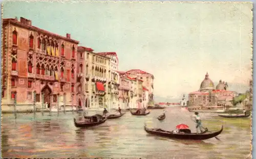 38267 - Künstlerkarte - Venezia , Canal Grande e Chiesa della Salute - nicht gelaufen