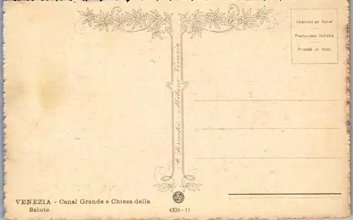 38267 - Künstlerkarte - Venezia , Canal Grande e Chiesa della Salute - nicht gelaufen