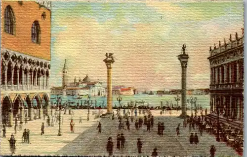 38268 - Künstlerkarte - Venezia , Piazzetta San Marco - nicht gelaufen