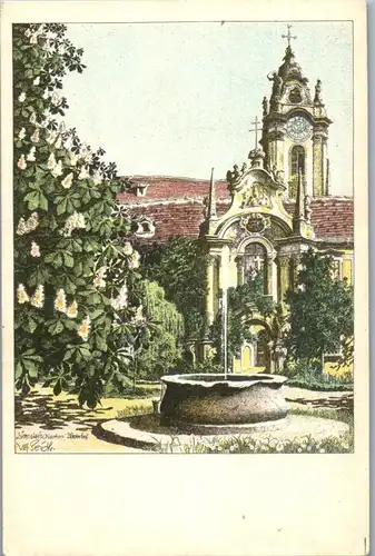 38280 - Künstlerkarte - Wachau , Dürnstein Pfarrhof , signiert Ulf Seidl - nicht gelaufen