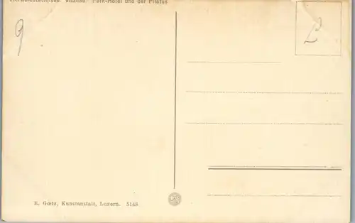 38284 - Schweiz - Vitznau , Vierwaldstättersee , Park Hotel und der Pilatus - nicht gelaufen