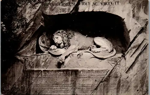 38285 - Schweiz - Luzern , Löwendenkmal - nicht gelaufen