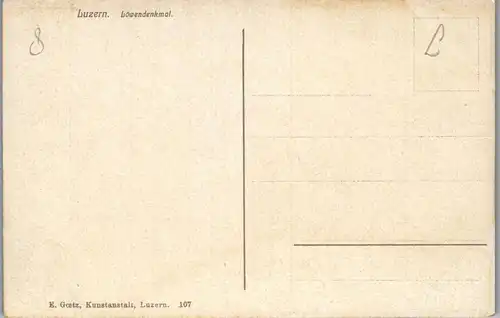 38285 - Schweiz - Luzern , Löwendenkmal - nicht gelaufen