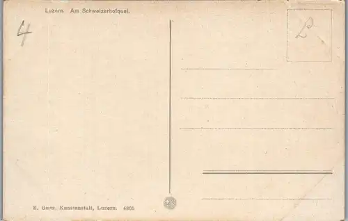 38287 - Schweiz - Luzern , Am Schweizerhofquai - nicht gelaufen