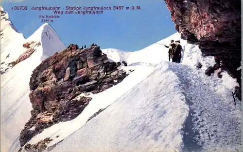 38292 - Schweiz - Jungfraubahn , Station Jungfraujoch , Weg zum Jungfraujoch , Pic Mathilde - nicht gelaufen