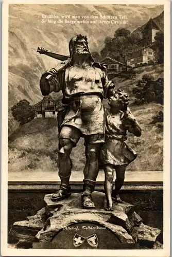 38302 - Schweiz - Altdorf , Telldenkmal - gelaufen 1928