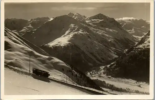 38316 - Schweiz - Muottas Muraigl Bahn mit Berninagruppe - gelaufen 1929