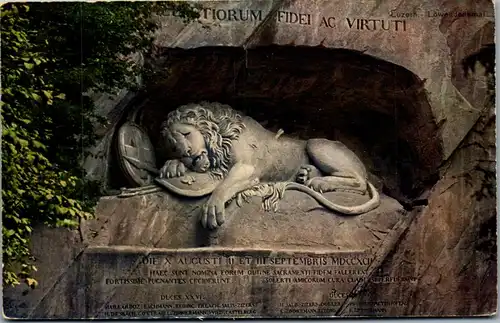 38330 - Schweiz - Luzern , Löwendenkmal - nicht gelaufen