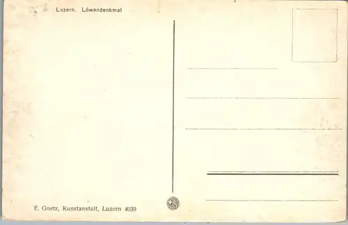 38330 - Schweiz - Luzern , Löwendenkmal - nicht gelaufen