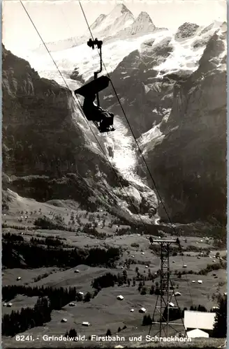 38340 - Schweiz - Grindelwald , Firstbahn und Schreckhorn - gelaufen 1952