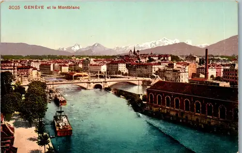 38343 - Schweiz - Geneve et le Mont Blanc - nicht gelaufen