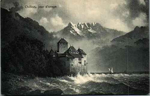 38346 - Schweiz - Chillon , jour d'orage - nicht gelaufen