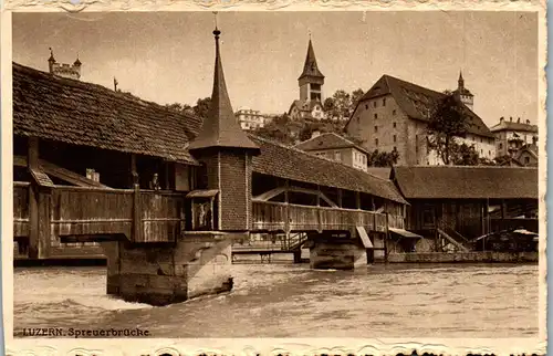 38347 - Schweiz - Luzern , Streuerbrücke - nicht gelaufen