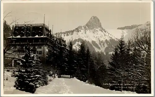 38368 - Schweiz - Les Avants et la Dent de Jaman , Le Grand Hotel - gelaufen 1936