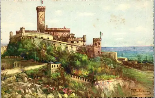 38386 - Künstlerkarte - Genova , Castello de Albertis , signiert - nicht gelaufen