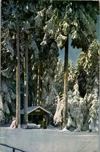 38408 - Künstlerkarte - Winterlandschaft , Haus - gelaufen 1912