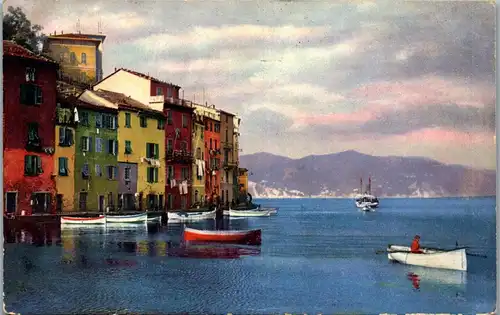 38413 - Künstlerkarte - Portofino , Riviera di Levante - gelaufen 1912