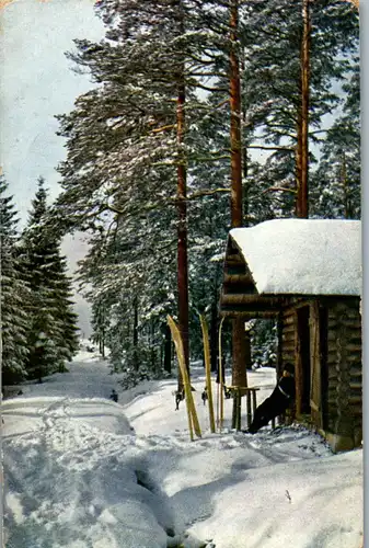 38421 - Künstlerkarte - Winterlandschaft - gelaufen 1912