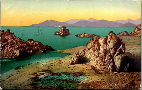 38443 - Frankreich - Cannes , Les Rochers de la Bocca - gelaufen 1911