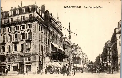 38452 - Frankreich - Marseille , La Cannebiere - nicht gelaufen