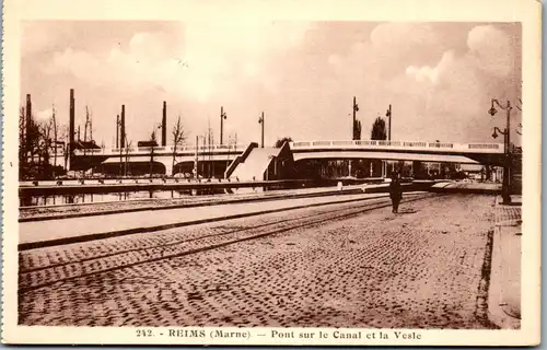 38453 - Frankreich - Reims , Marne , Pont sur le Canal et la Vesle - nicht gelaufen