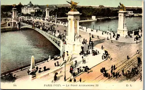 38460 - Frankreich - Paris , Le Pont Alexandre III - nicht gelaufen