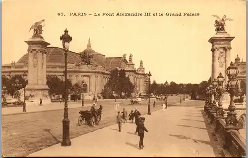 38462 - Frankreich - Paris , Le Pont Alexandre III et le Grand Palais - nicht gelaufen