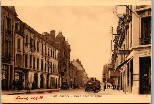 38465 - Frankreich - Soissons , Rue St. Christophe , Hotel de la Croix d'Or - nicht gelaufen