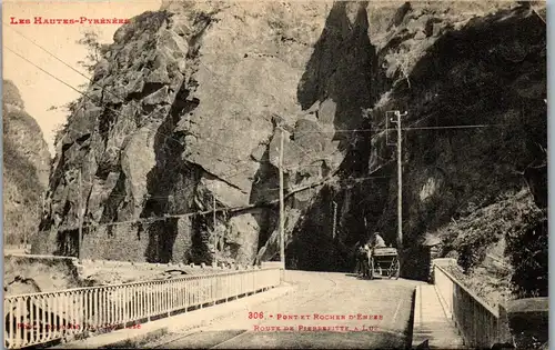 38469 - Frankreich - Pont et Rocher d'Enfer , Route de Pierrefitte a Luz - nicht gelaufen