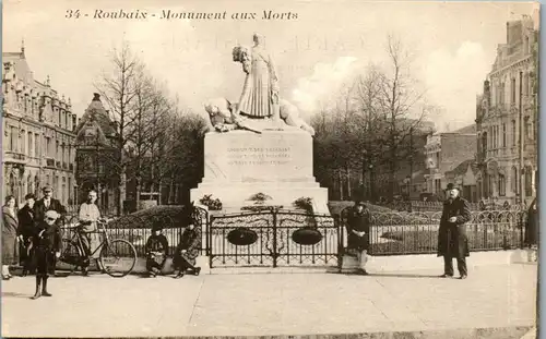 38482 - Frankreich - Roubaix , Monument aux Morts - nicht gelaufen